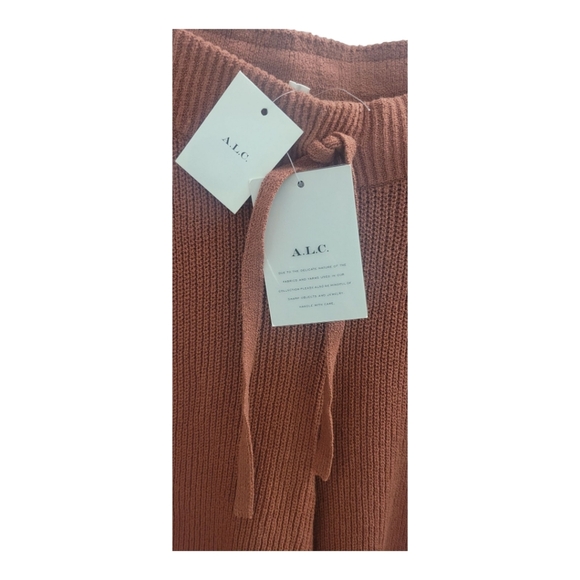 A.L.C Martell Knit Flared Pants Size Large Amber - Picture 8 of 12